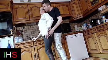 Slutty blonde milf fucked in the kitchen