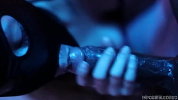 Blonde pawg sucks big black dick