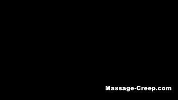 Skinny blonde banged hard at massage
