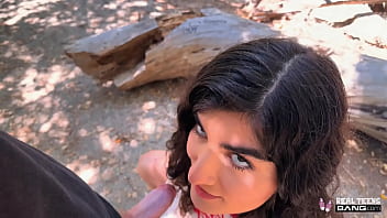 Bang real teens wild outdoor banging with sultry brunette nikki slick