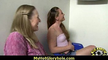 Gloryhole with a nasty wild white girl interracial 20