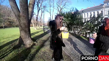 Prague park easter orgy sees katy rose’s ginger cunt creampied