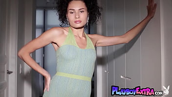 Small Titted Muse Introducing Her Exotic Pussy For Playboy thumbnail