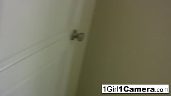 Hot blonde rubs her pussy