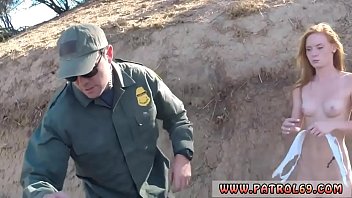 Blonde police woman first time a border patrol agent caught this