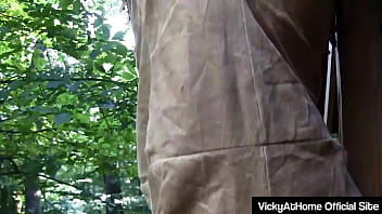 Nasty vicky vette shows off her big ass and masturbates wearing a costume