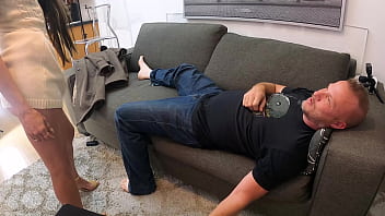 Woman fucks first thing after work