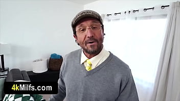 Stepmom enjoys her first threesome