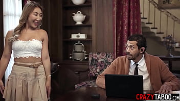 Sexy thai teen nicole doshi swallowed big cock and enjoyed deep anal sex