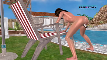 An animated 3d cartoon porn video a cute girl standing on doggy style masturbating using bottle near swimming pool An animated 3d cartoon porn video a cute girl standing on doggy style masturbating using bottle near swimming pool