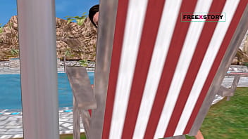 An animated 3d cartoon porn video a cute girl standing on doggy style masturbating using bottle near swimming pool An animated 3d cartoon porn video a cute girl standing on doggy style masturbating using bottle near swimming pool