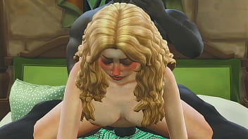Sims 4 monster cock deep in cute blonde pussy