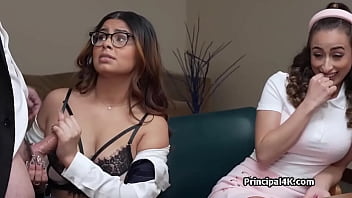 Lovely boobies for principals lonely dick