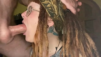 Cute nerdy girl reviewing a big cock Cute nerdy girl reviewing a big cock