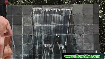 Nuru massage videos with busty masseuse 17