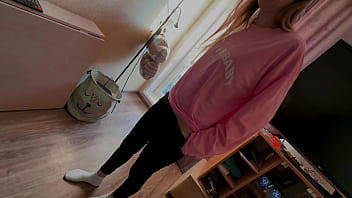 Teen 18 girl is teaching her ass to fart slowly in crowded place but something going wrong