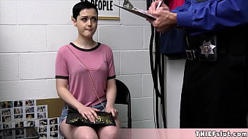 Cute shoplifter gets her pussy destroyed