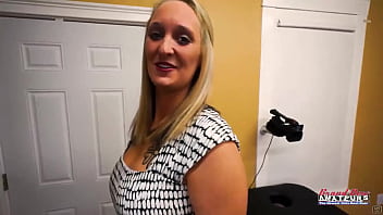 Cute blonde breanna sucks a cock and gets her pussy and butt hole fucked