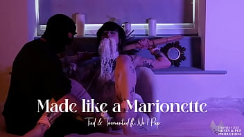 ** clip available **honey's got all tied up again to find out how much no1 pup can make her wriggle & writh