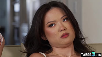 Skinny latin transsexual babe fucking a cute asian slut