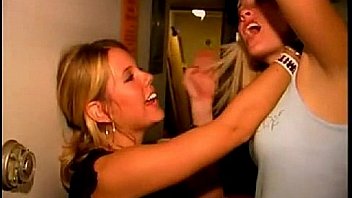 Sexy lesbians deep tongue kissing