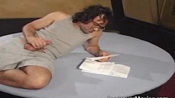 Bev gets ass drilled by three guys and ben dover