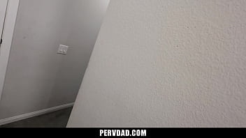 Stepdad finally gets to fuck his stepdaughter's tight little pussy after days of teasing pervdad