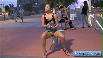 Sexy babe wearing a nice hot outfit gets dressed in public Sexy babe wearing a nice hot outfit gets dressed in public