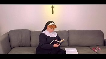 Redhead nun fucks jesus cross after bible study Redhead nun fucks jesus cross after bible study