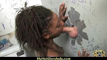 Natural cute black teen tries out gloryhole 27