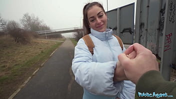 Public agent she's bent over and pounded in pov by his big cock