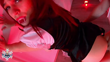 Vampire girl sucks and fucks for a sperm load