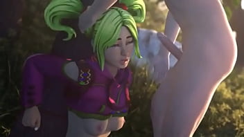 Chica de fortnite chupando verga y corrida