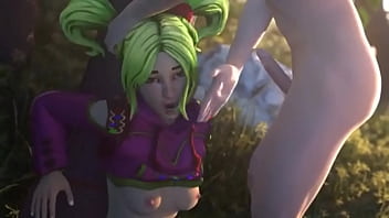 Chica de fortnite chupando verga y corrida