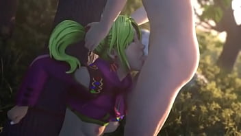 Chica de fortnite chupando verga y corrida