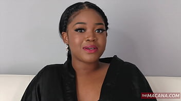 Young ebony with tight pussy said dick to big to fit Young ebony with tight pussy said dick to big to fit