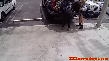 Young amateur pawnees trio with pawnbroker