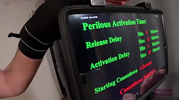 Submissive t girl suffers mindf ck electric shock timer game