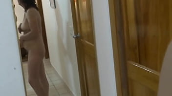 On the beach in front of my stepson i masturbate twice completely naked he cums full