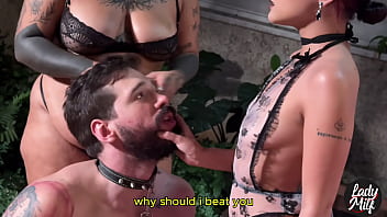 He wanted to feel the taste of the goddess so we showed him how it's done pee domme humiliation petplay subtitled in english