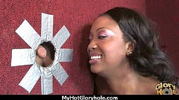 Ebony teases then gives a good blowjob 15