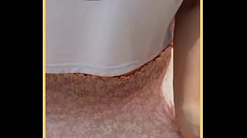 Milf shows her shaved pussy in public