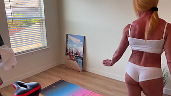 Me getting off the peloton and striping down for you