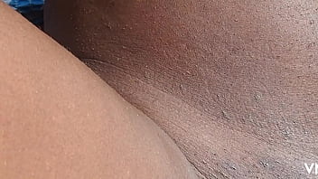 Horny flower get pool cleaner to clean her pussy before fucking her and his cum all over her pussy