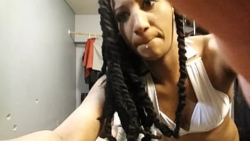 Exotic hottie gets banged by white boy dick