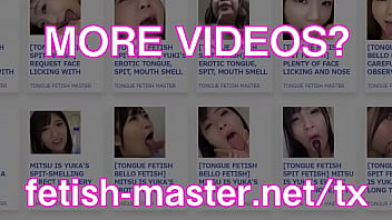 Japanese asian tongue spit fetish