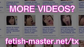 Japanese asian tongue spit fetish