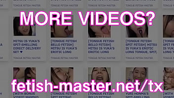 Japanese asian tongue spit fetish