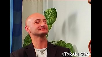 Alluring honey gets her mouth and pussy fucked roughly