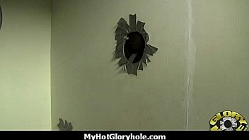 Horny lady enjoys gloryhole cocksucking interracial 2